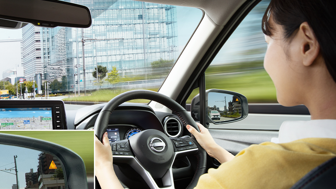 BSW（後側⽅⾞両検知警報）